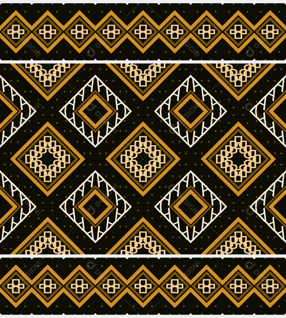 Padrão Tribal Tradicional Estilo Asteca Coloridos Modernos Vetor EPS