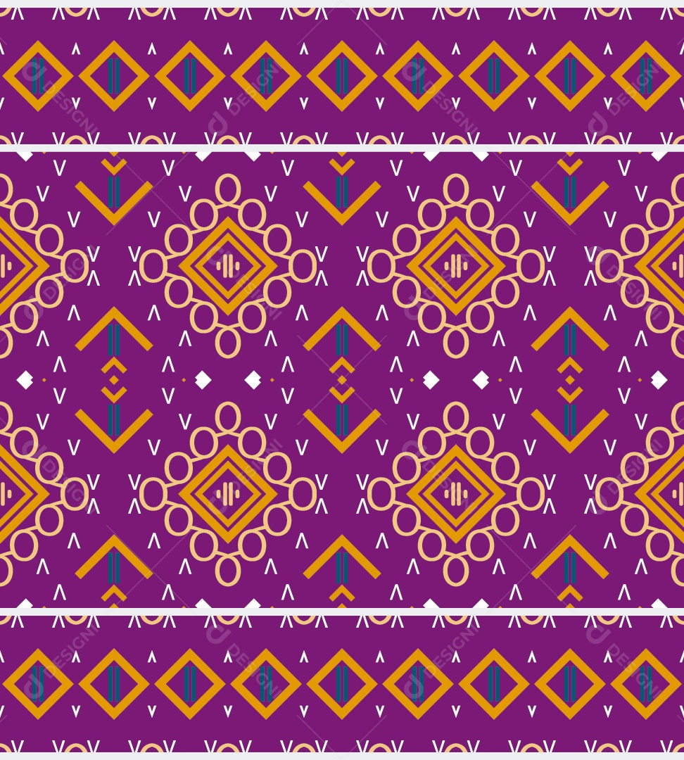 Padrão Tribal Tradicional Estilo Asteca Roxo Modernos Vetor EPS