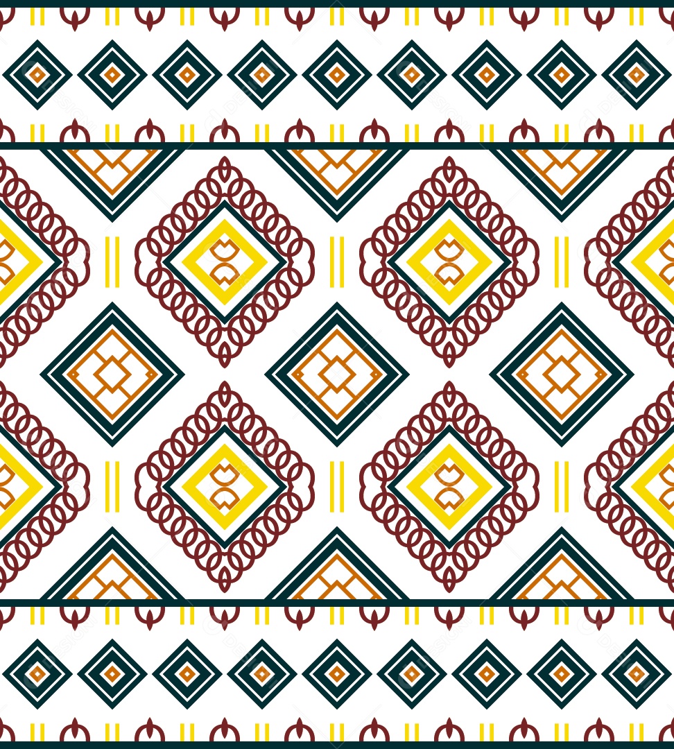 Padrão Tribal Tradicional Estilo Asteca Coloridos Modernos Vetor EPS