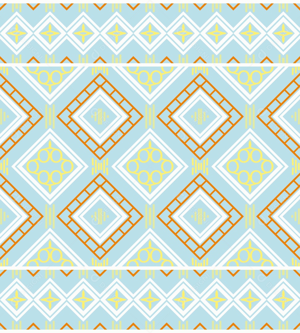 Padrão Tribal Tradicional Estilo Asteca Azul Claro Modernos Vetor EPS