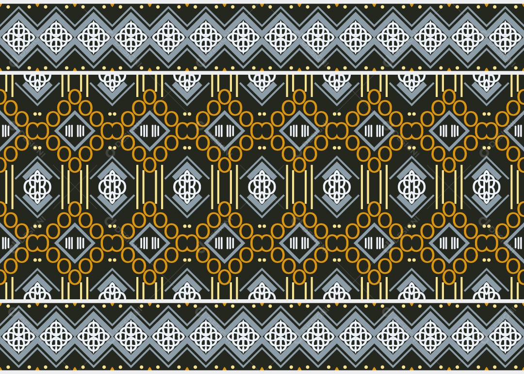 Padrão Tribal Tradicional Estilo Asteca Coloridos Modernos Vetor EPS