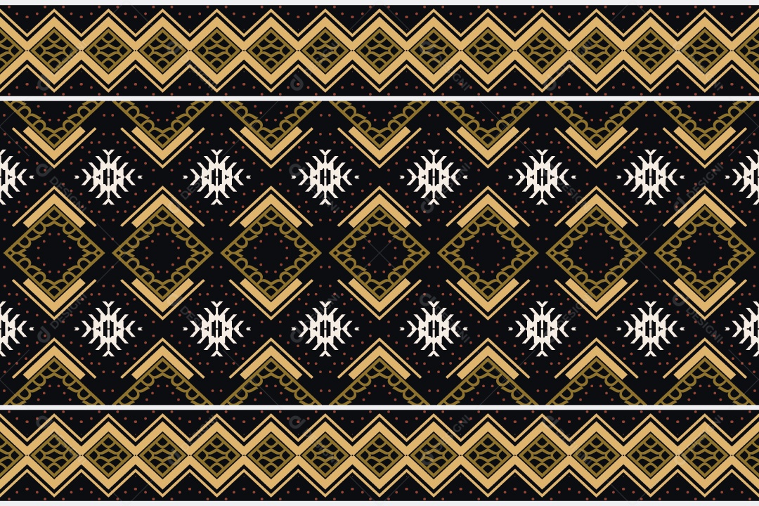 Padrão Tribal Tradicional Estilo Asteca Coloridos Modernos Vetor EPS