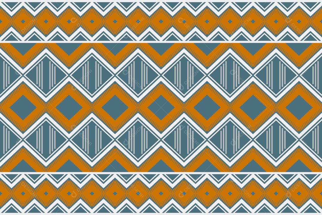 Padrão Tribal Tradicional Estilo Asteca Coloridos Modernos Vetor EPS