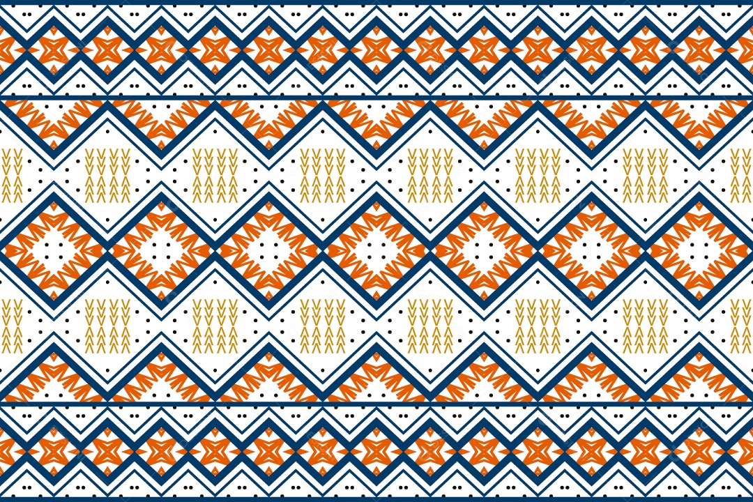 Padrão Tribal Tradicional Estilo Asteca Coloridos Modernos Vetor EPS