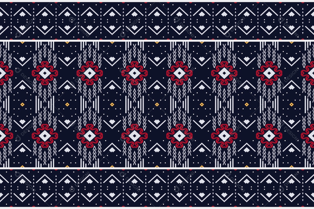 Padrão Tribal Tradicional Estilo Asteca Coloridos Modernos Vetor EPS