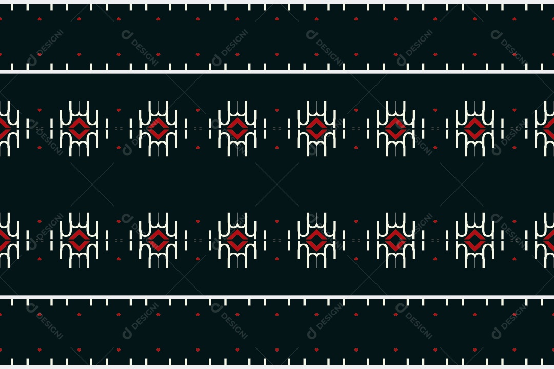 Padrão Tribal Tradicional Estilo Asteca Coloridos Modernos Vetor EPS