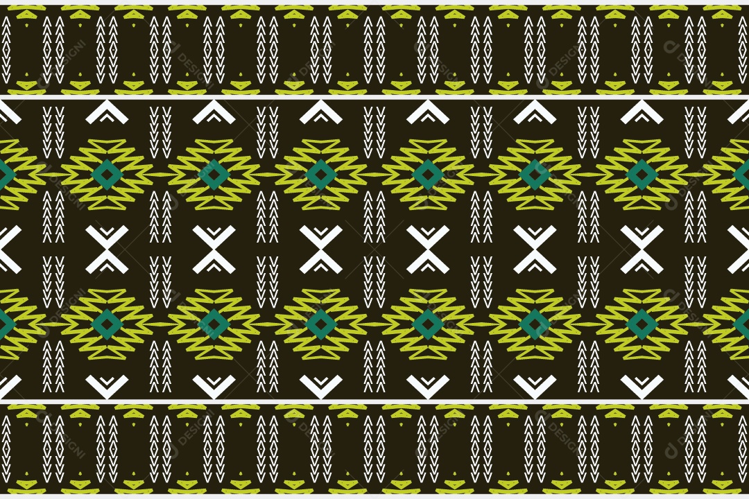 Padrão Tribal Tradicional Estilo Asteca Coloridos Modernos Vetor EPS