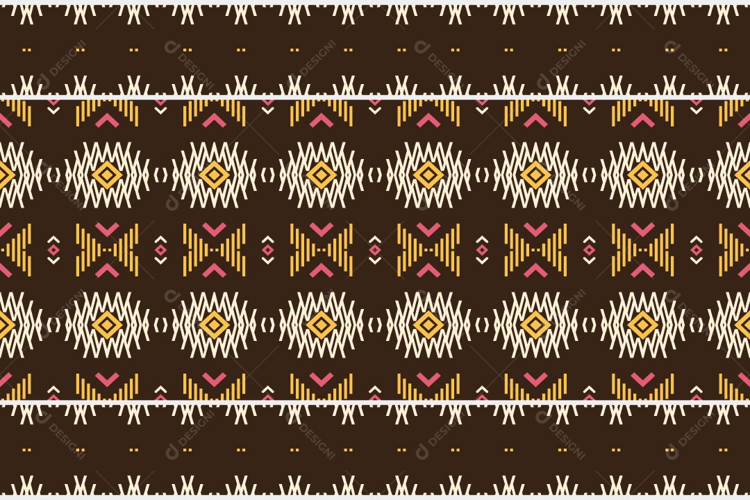 Padrão Tribal Tradicional Estilo Asteca Coloridos Modernos Vetor EPS