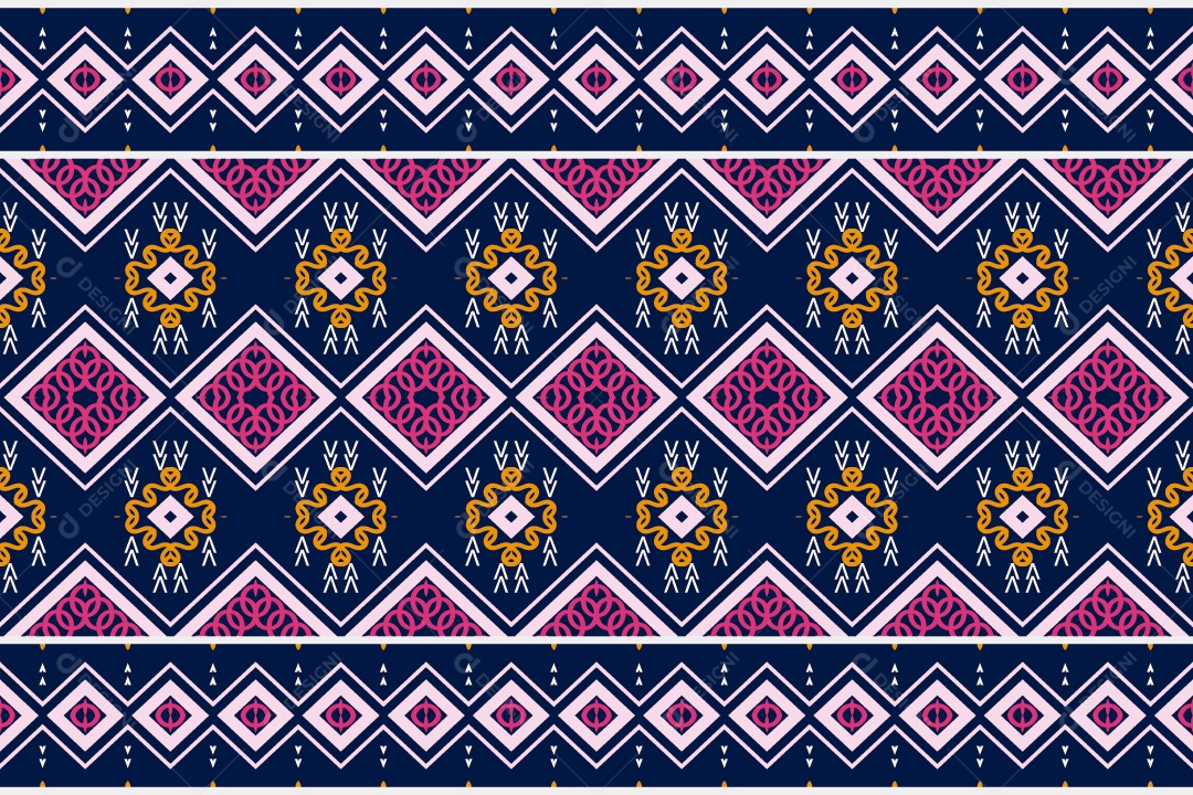 Padrão Tribal Tradicional Estilo Asteca Coloridos Modernos Vetor EPS