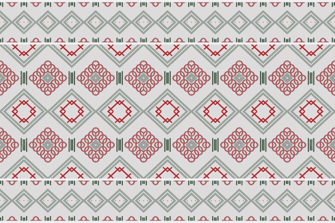 Padrão Tribal Tradicional Estilo Asteca Coloridos Modernos Vetor EPS