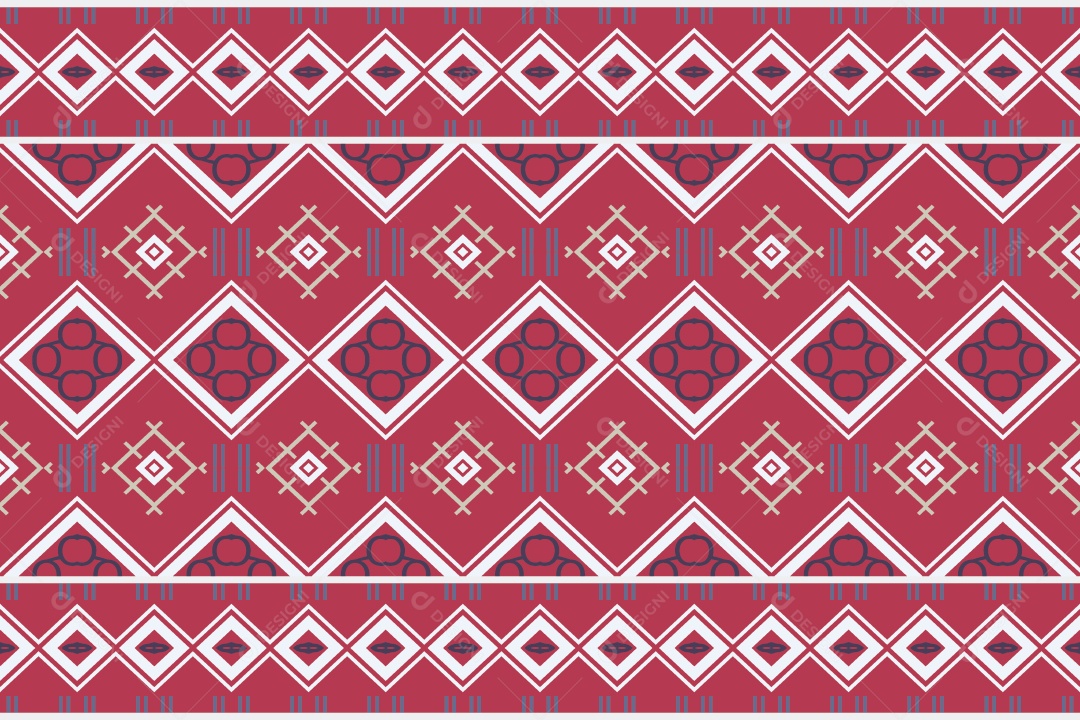 Padrão Tribal Tradicional Estilo Asteca Coloridos Modernos Vetor EPS