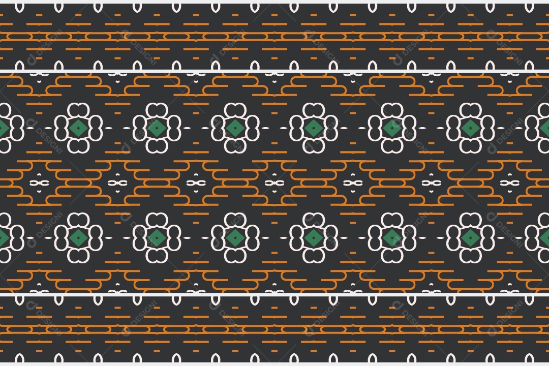 Padrão Tribal Tradicional Estilo Asteca Coloridos Modernos Vetor EPS