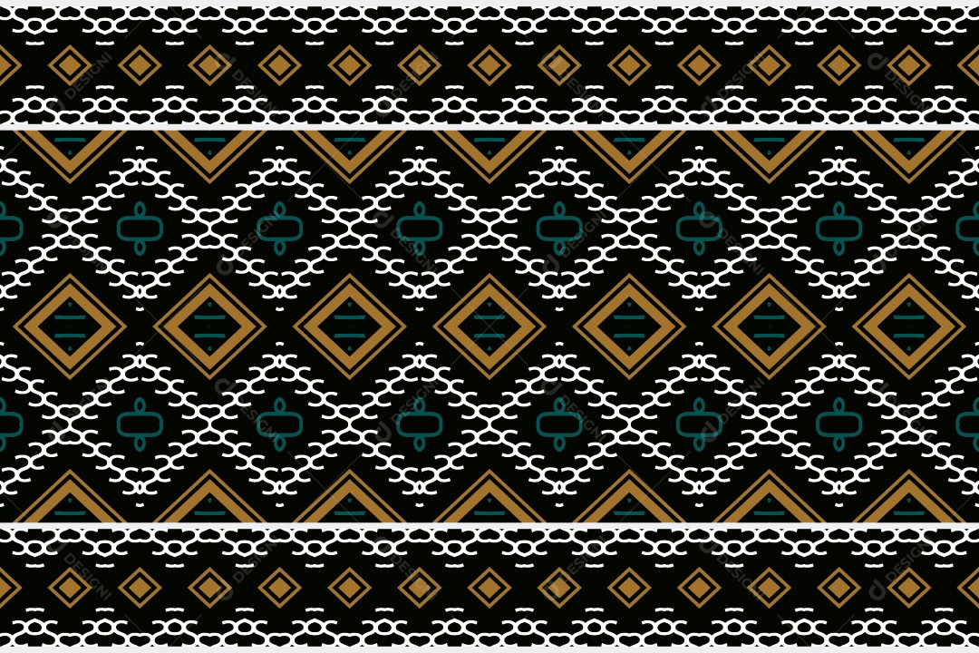 Padrão Tribal Tradicional Estilo Asteca Coloridos Modernos Vetor EPS