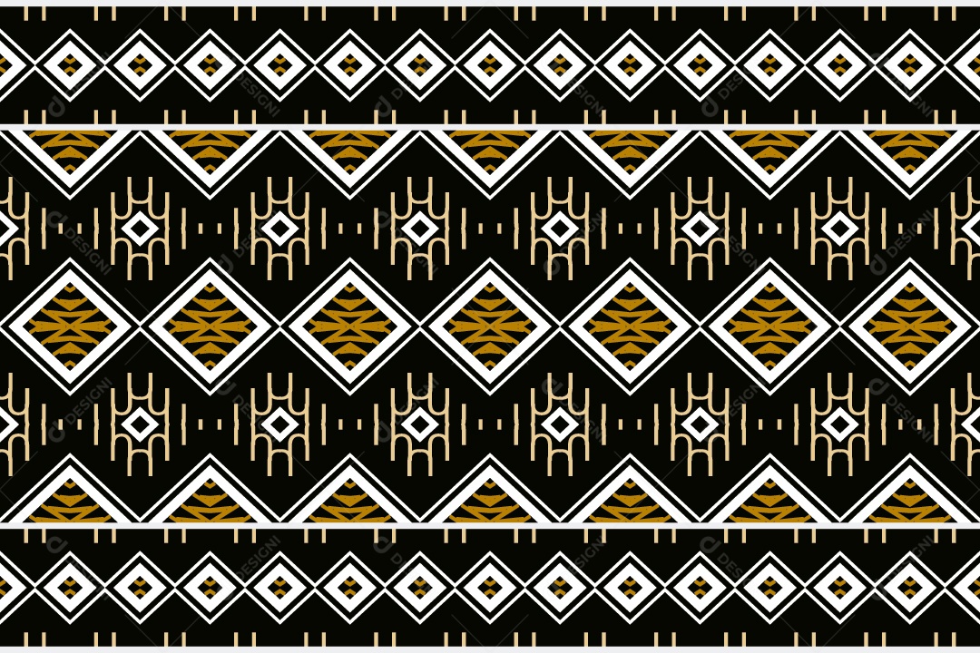 Padrão Tribal Tradicional Estilo Asteca Coloridos Modernos Vetor EPS