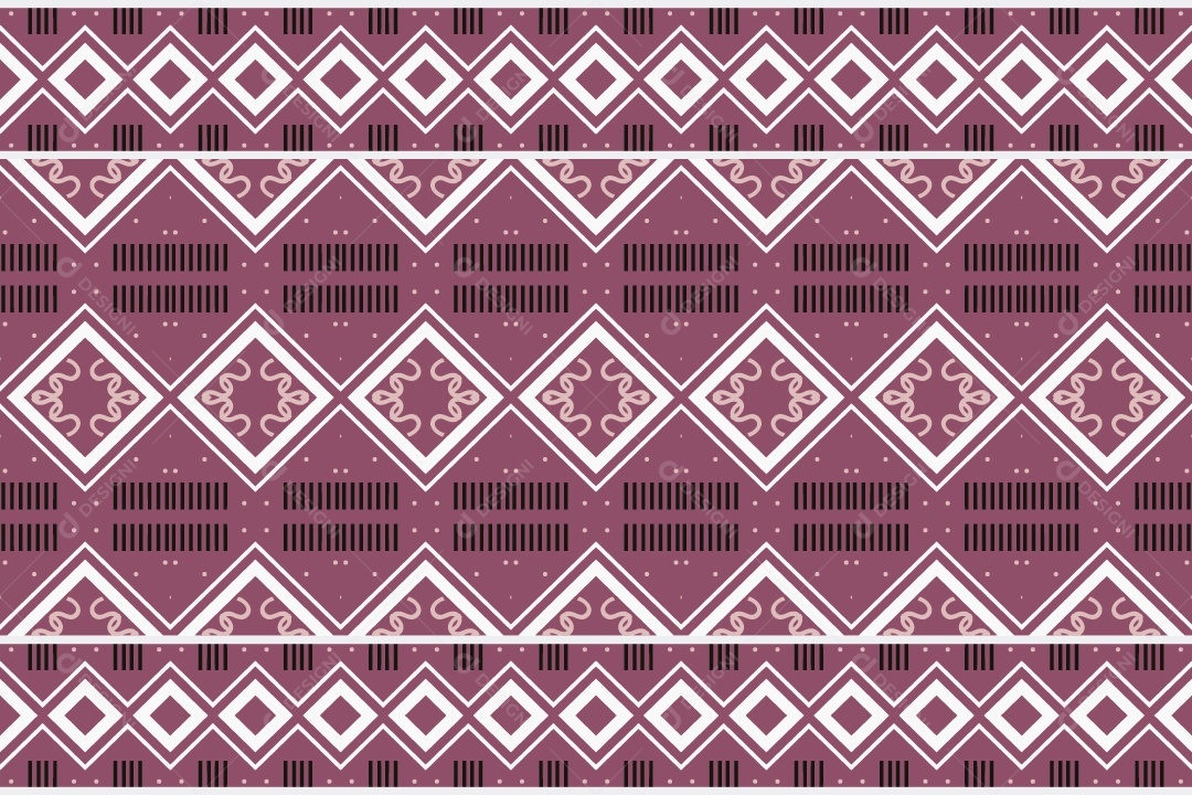 Padrão Tribal Tradicional Estilo Asteca Coloridos Modernos Vetor EPS