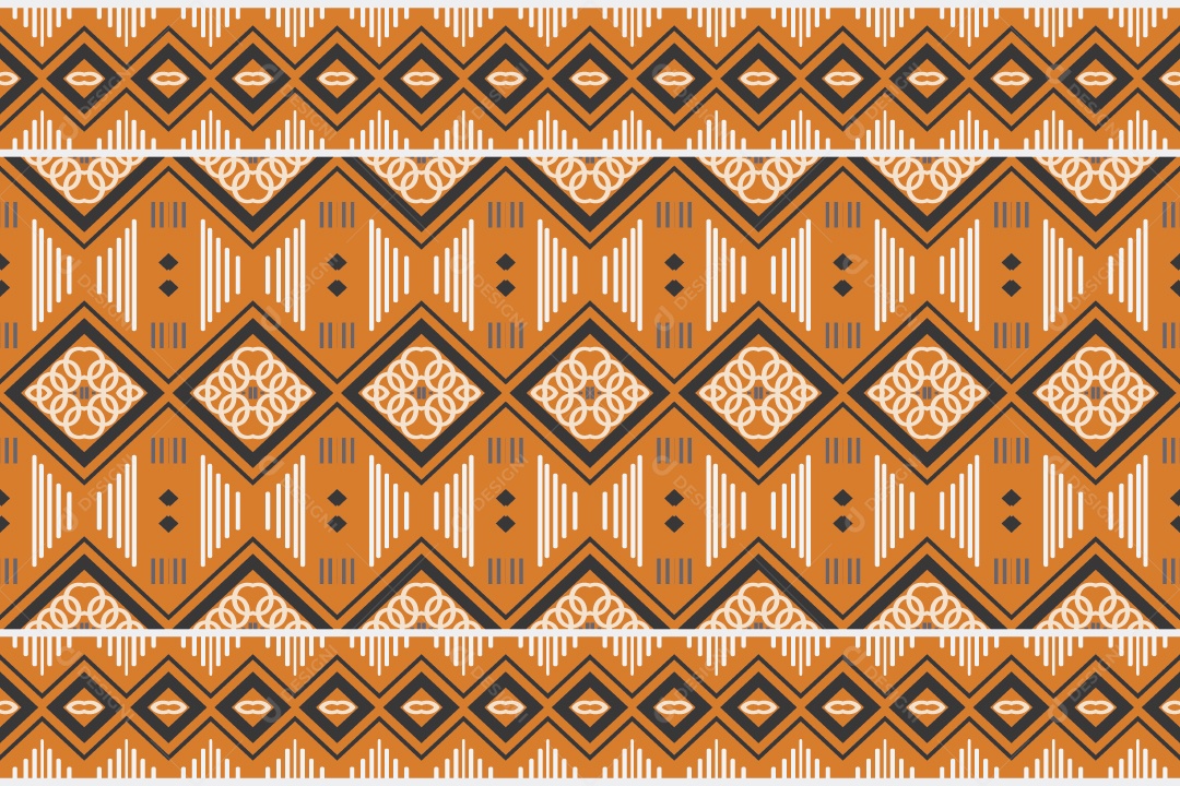 Padrão Tribal Tradicional Estilo Asteca Coloridos Modernos Vetor EPS