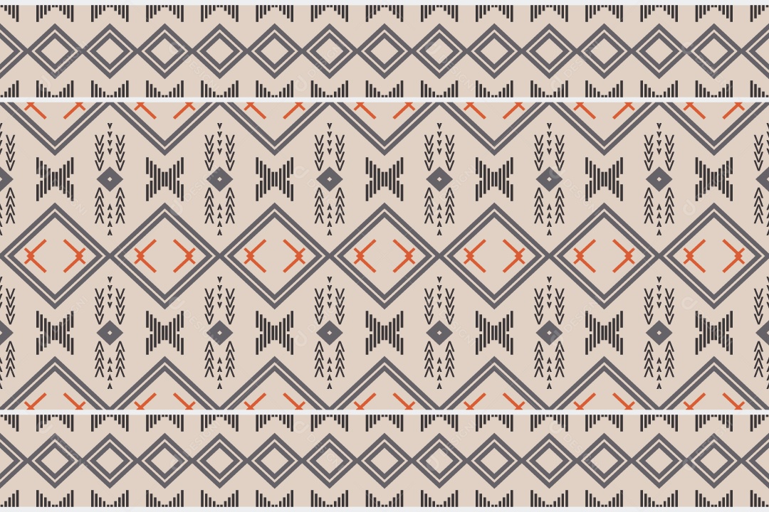 Padrão Tribal Tradicional Estilo Asteca Coloridos Modernos Vetor EPS