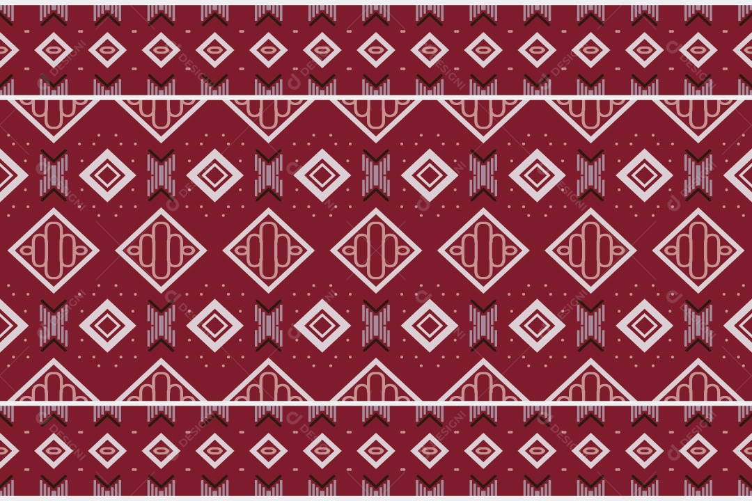 Padrão Tribal Tradicional Estilo Asteca Coloridos Modernos Vetor EPS