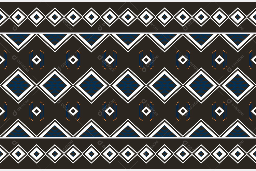 Padrão Tribal Tradicional Estilo Asteca Coloridos Modernos Vetor EPS