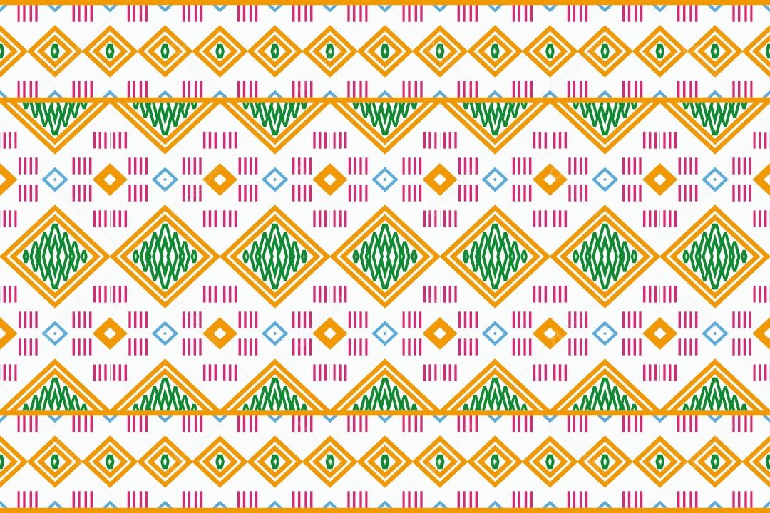 Padrão Tribal Tradicional Estilo Asteca Coloridos Modernos Vetor EPS