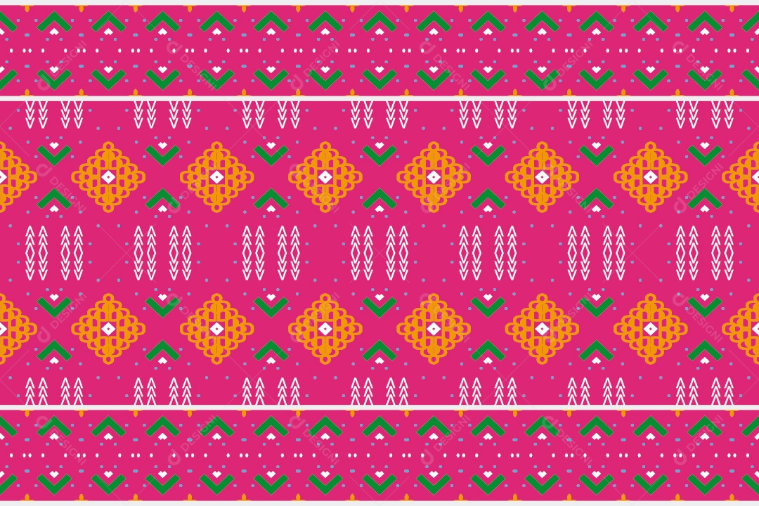Padrão Tribal Tradicional Estilo Asteca Rosa Modernos Vetor EPS