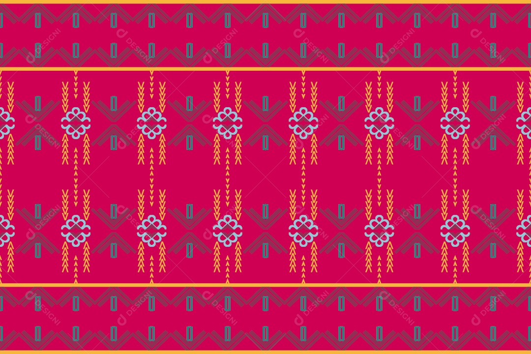 Padrão Tribal Tradicional Estilo Asteca Rosa Modernos Vetor EPS