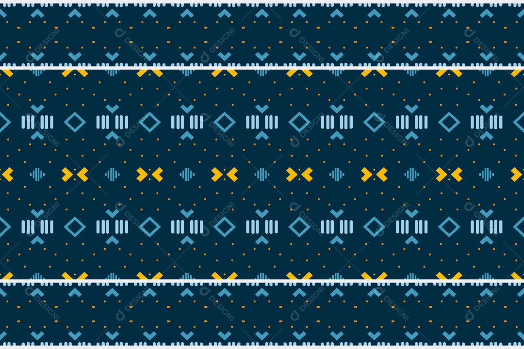 Padrão Tribal Tradicional Estilo Asteca Coloridos Modernos Vetor EPS