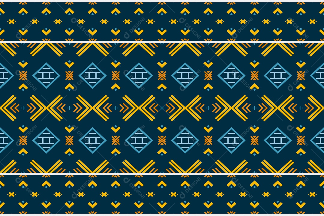 Padrão Tribal Tradicional Estilo Asteca Coloridos Modernos Vetor EPS