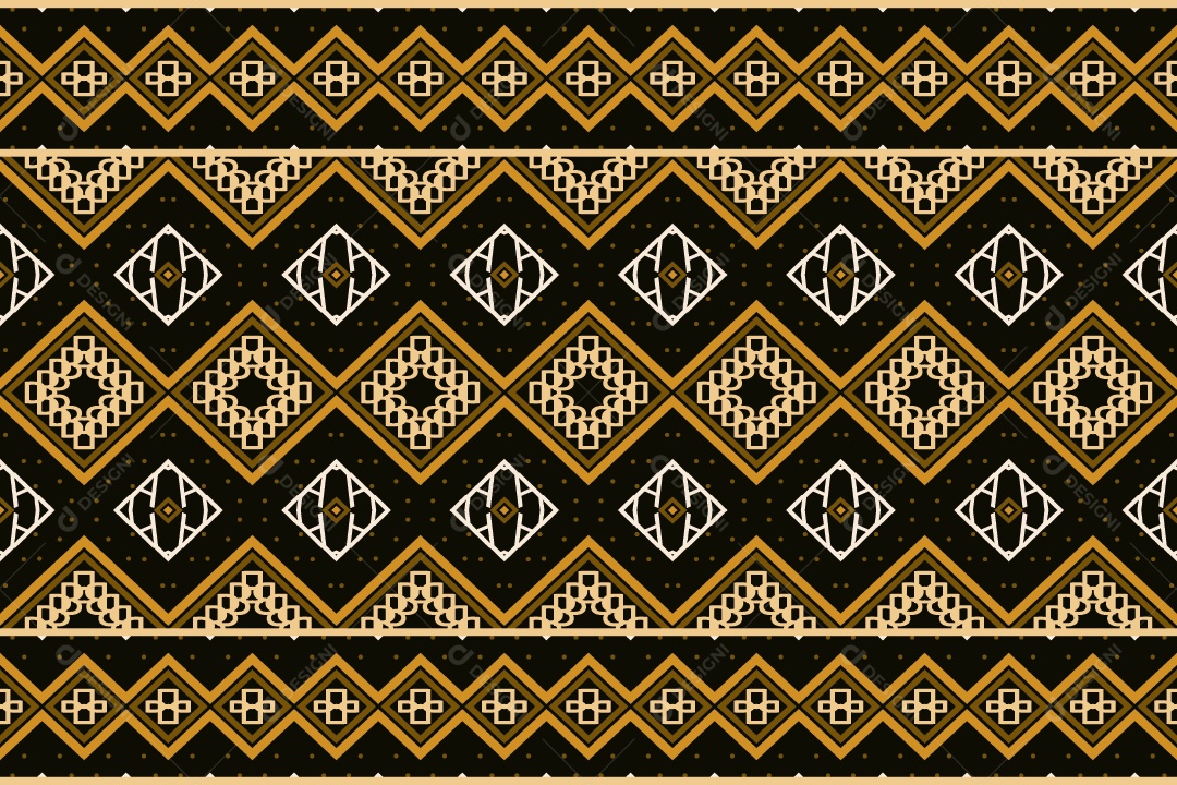 Padrão Tribal Tradicional Estilo Asteca Coloridos Modernos Vetor EPS