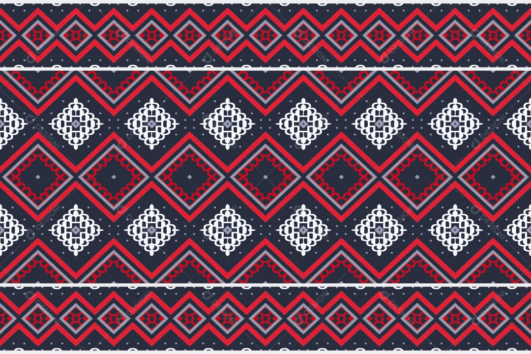 Padrão Tribal Tradicional Estilo Asteca Coloridos Modernos Vetor EPS