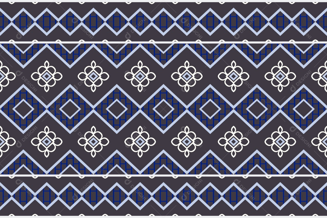 Padrão Tribal Tradicional Estilo Asteca Coloridos Modernos Vetor EPS