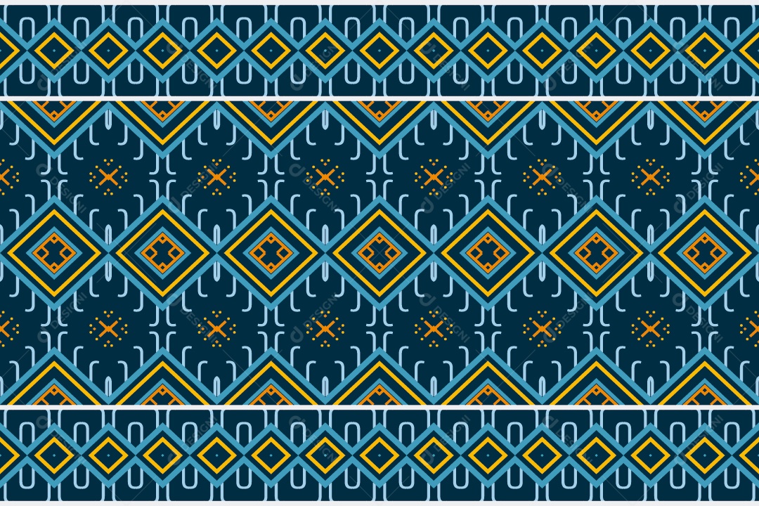 Padrão Tribal Tradicional Estilo Asteca Coloridos Modernos Vetor EPS