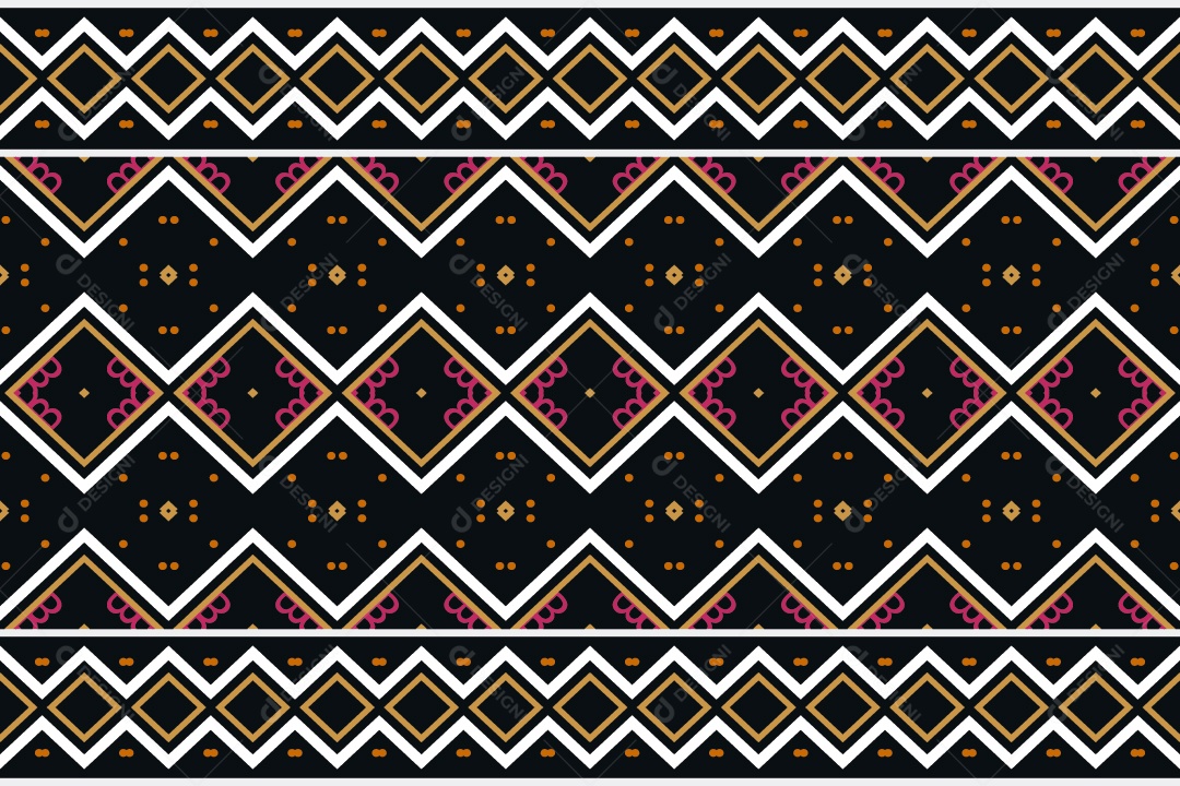 Padrão Tribal Tradicional Estilo Asteca Coloridos Modernos Vetor EPS