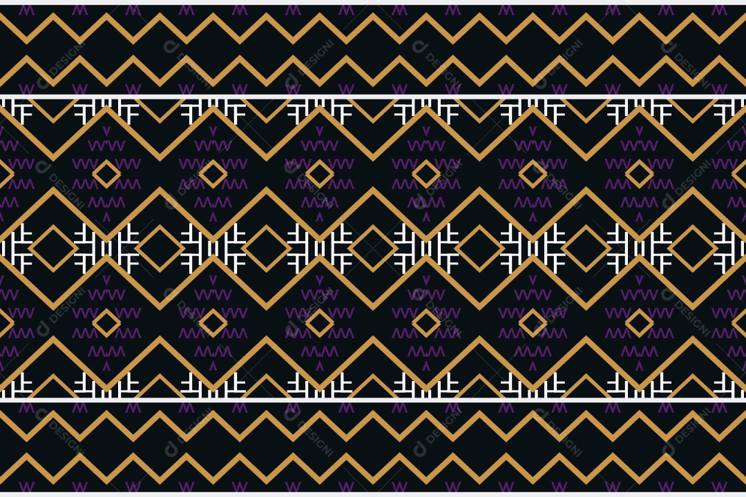 Padrão Tribal Tradicional Estilo Asteca Coloridos Modernos Vetor EPS