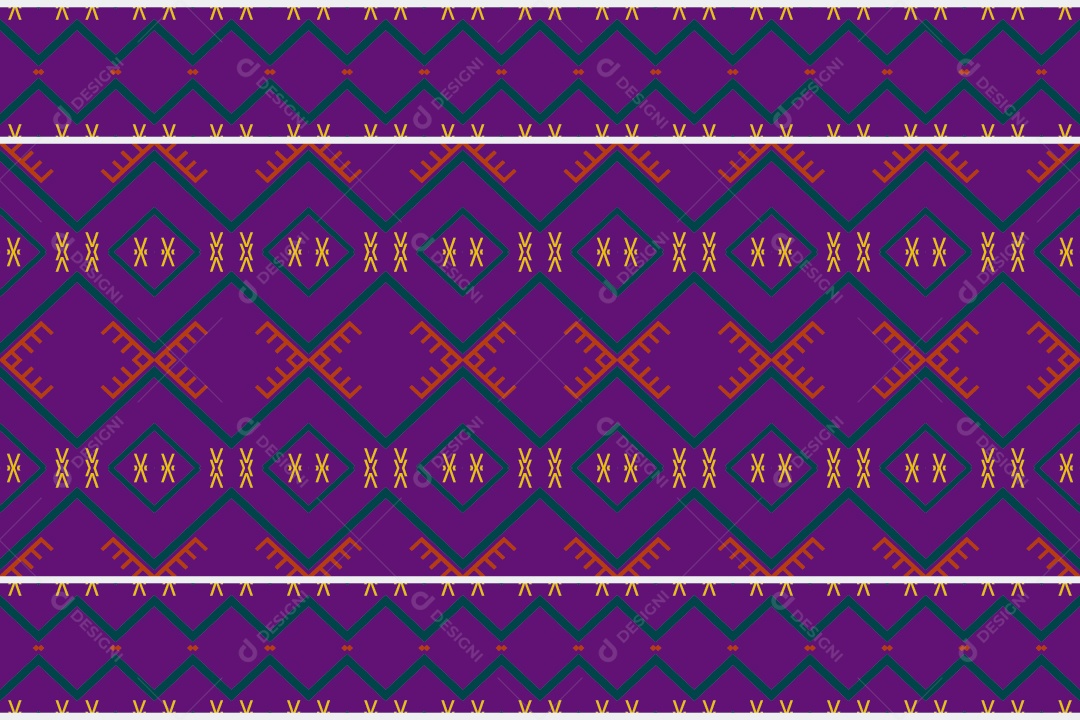 Padrão Tribal Tradicional Estilo Asteca Roxo Modernos Vetor EPS