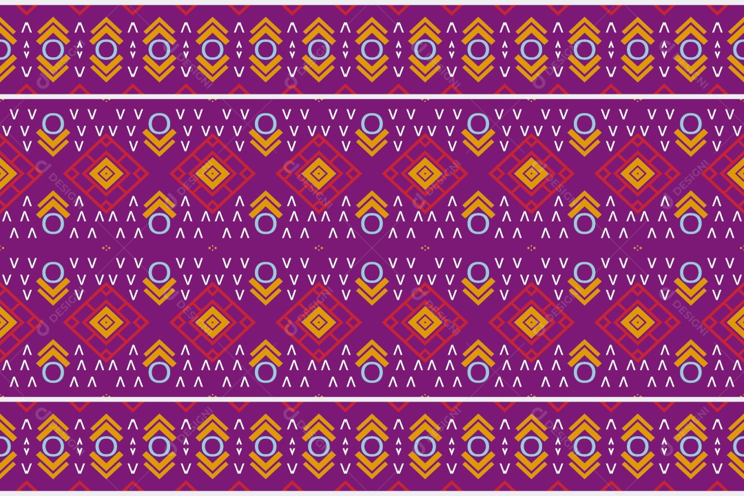 Padrão Tribal Tradicional Estilo Asteca Roxo Modernos Vetor EPS