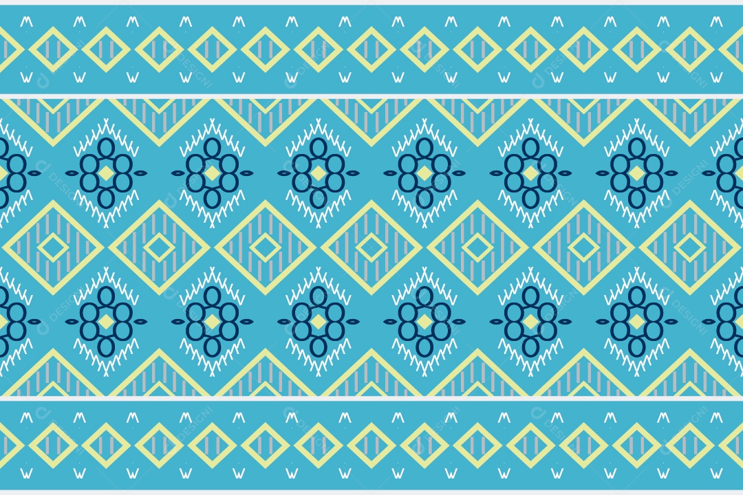 Padrão Tribal Tradicional Estilo Asteca Azul Claro Modernos Vetor EPS