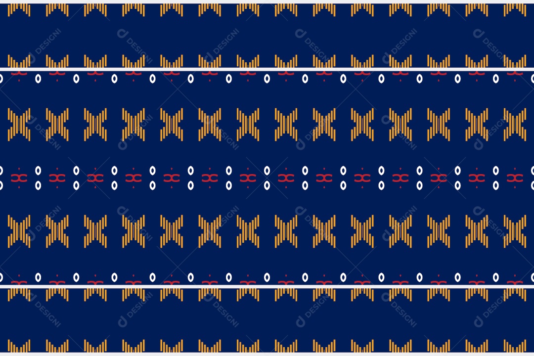 Padrão Tribal Tradicional Estilo Asteca Azul Modernos Vetor EPS