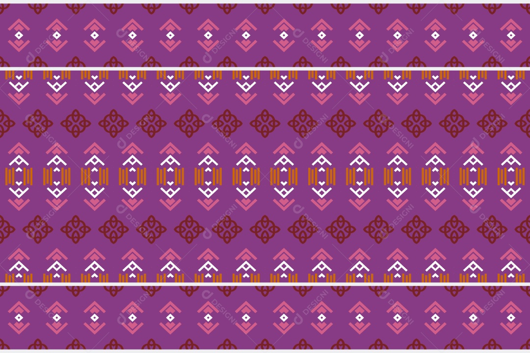 Padrão Tribal Tradicional Estilo Asteca Roxo Modernos Vetor EPS