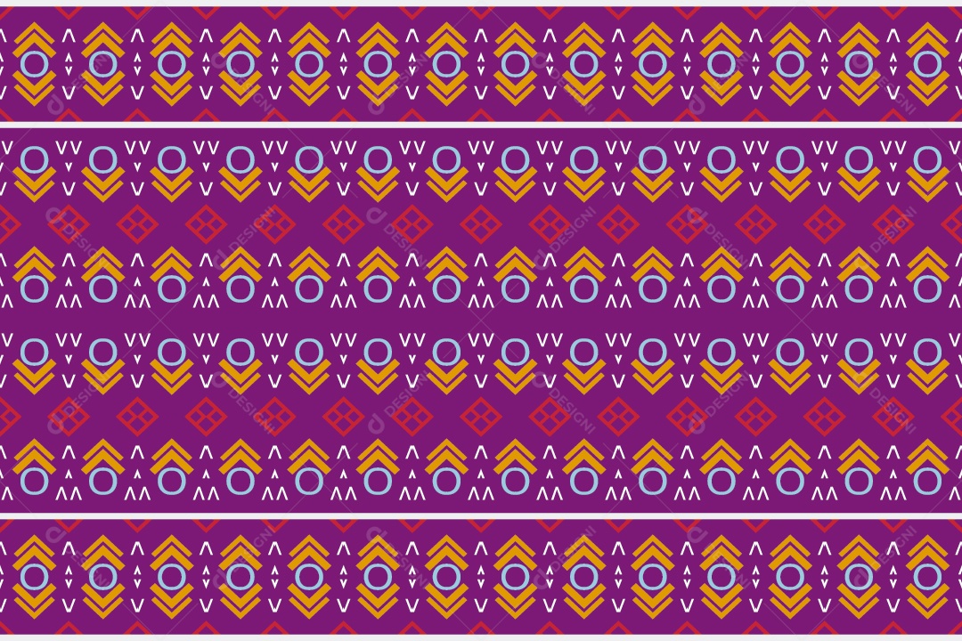 Padrão Tribal Tradicional Estilo Asteca Roxo Modernos Vetor EPS