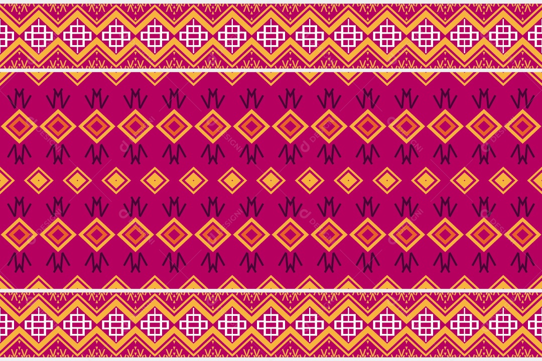 Padrão Tribal Tradicional Estilo Asteca Modernos Rosa Vetor EPS