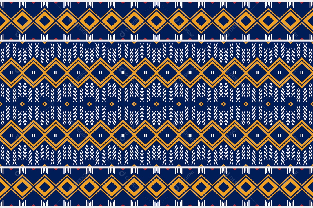 Padrão Tribal Tradicional Estilo Asteca Modernos Azul Vetor EPS