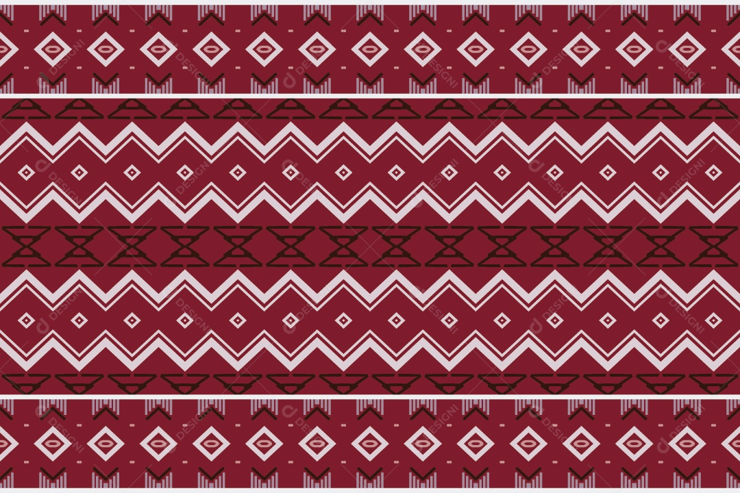 Padrão Tribal Tradicional Estilo Asteca Modernos Coloridos Vetor EPS