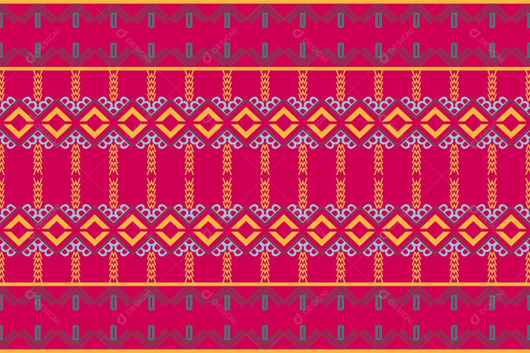 Padrão Tribal Tradicional Estilo Asteca Modernos Coloridos Vetor EPS