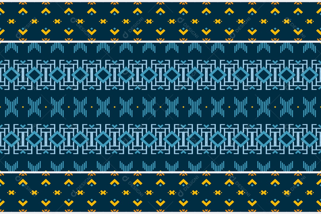 Padrão Tribal Tradicional Estilo Asteca Modernos Coloridos Vetor EPS