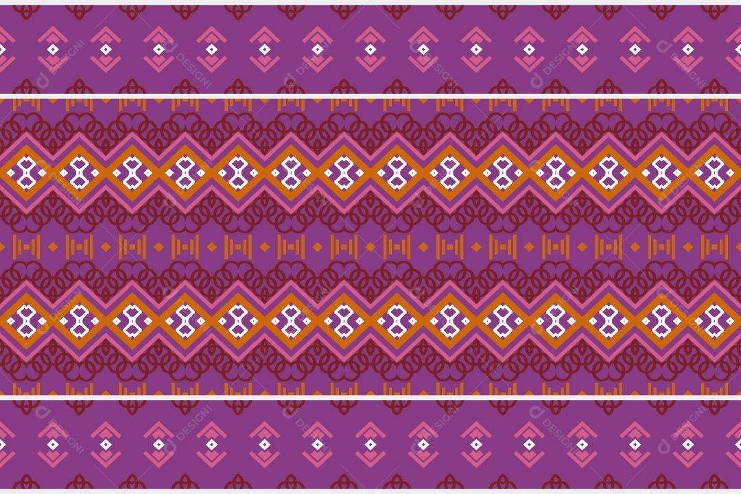 Padrão Tribal Tradicional Estilo Asteca Modernos Roxa Vetor EPS
