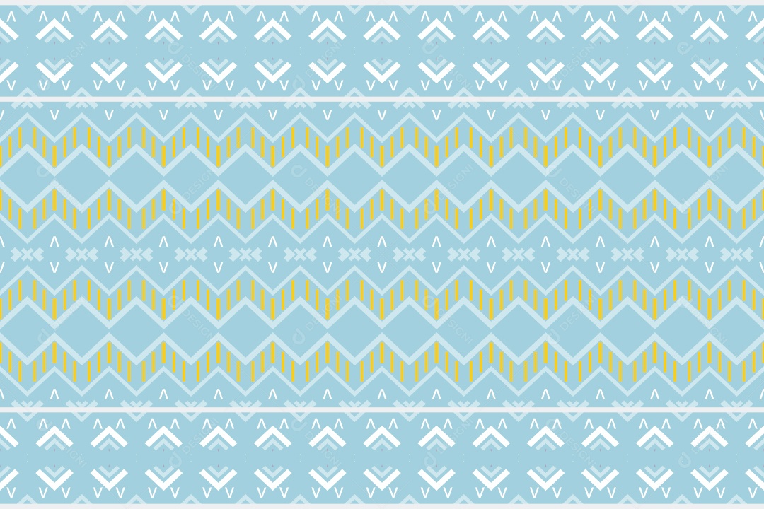 Padrão Tribal Tradicional Estilo Asteca Modernos Azul Vetor EPS