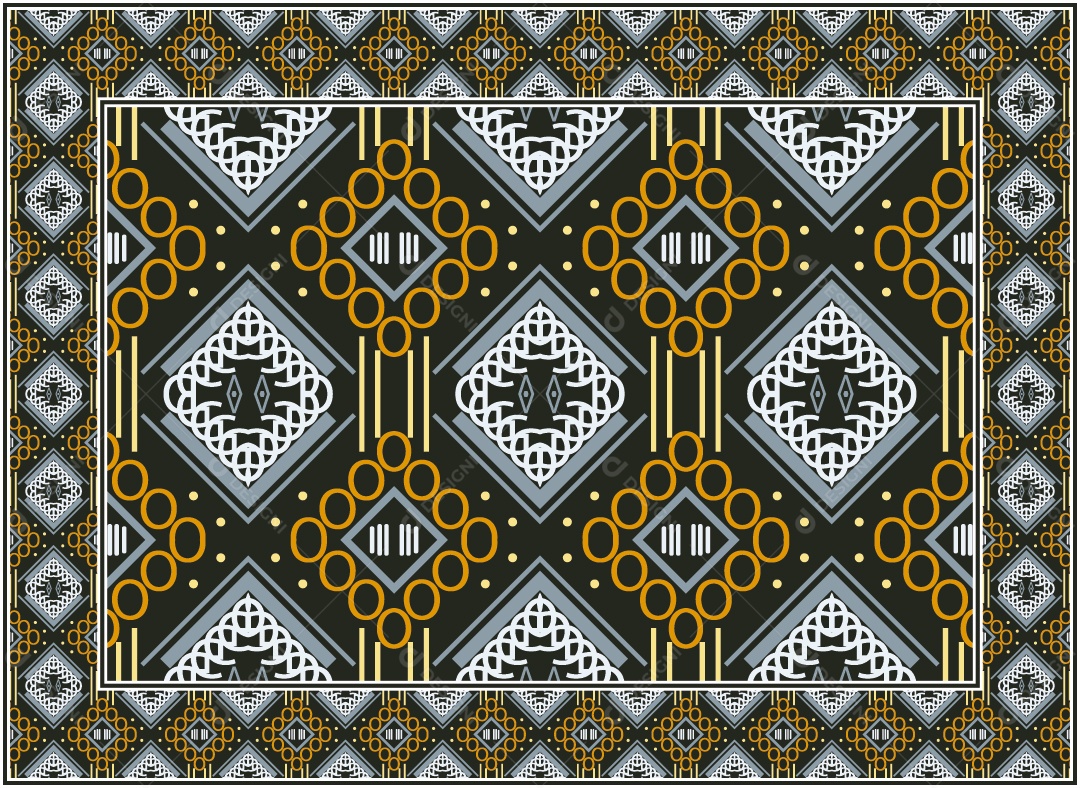 Padrão Tribal Tradicional Estilo Asteca Modernos Coloridos Vetor EPS