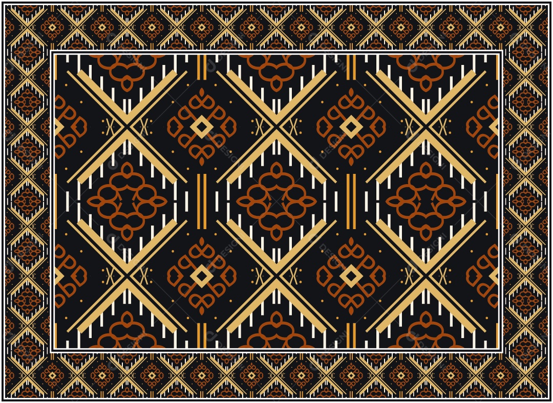 Padrão Tribal Tradicional Estilo Asteca Modernos Coloridos Vetor EPS