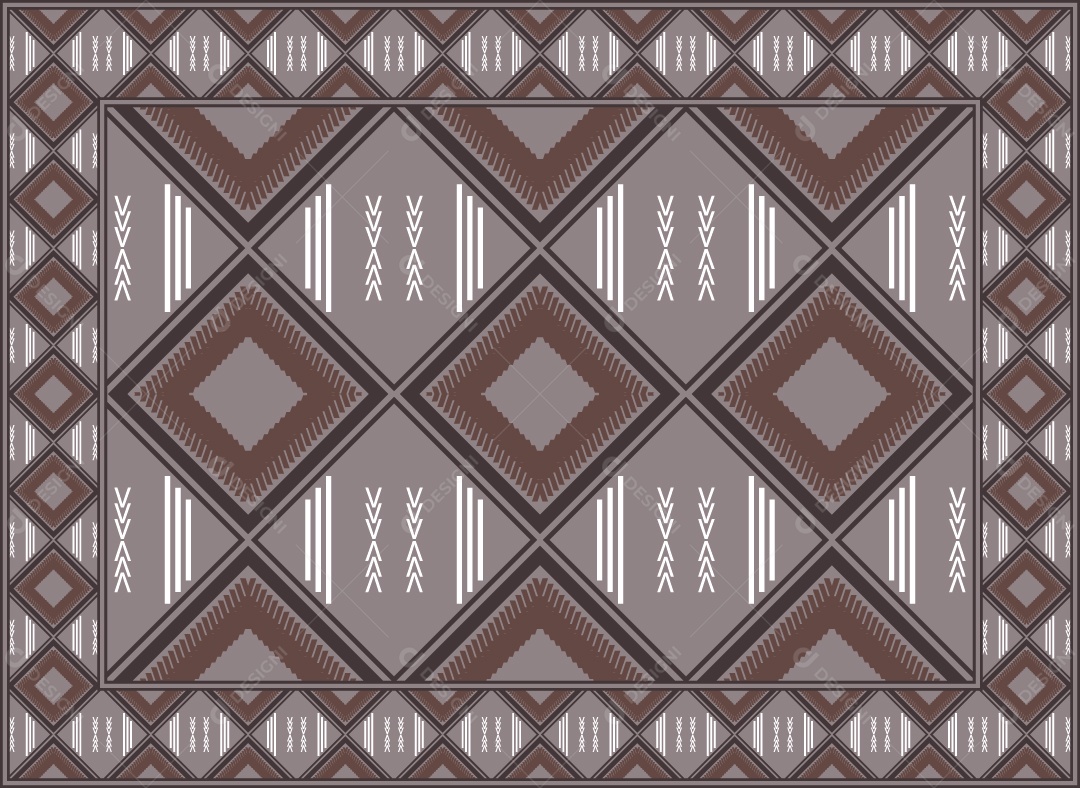 Padrão Tribal Tradicional Estilo Asteca Modernos Coloridos Vetor EPS